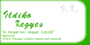 ildiko kegyes business card